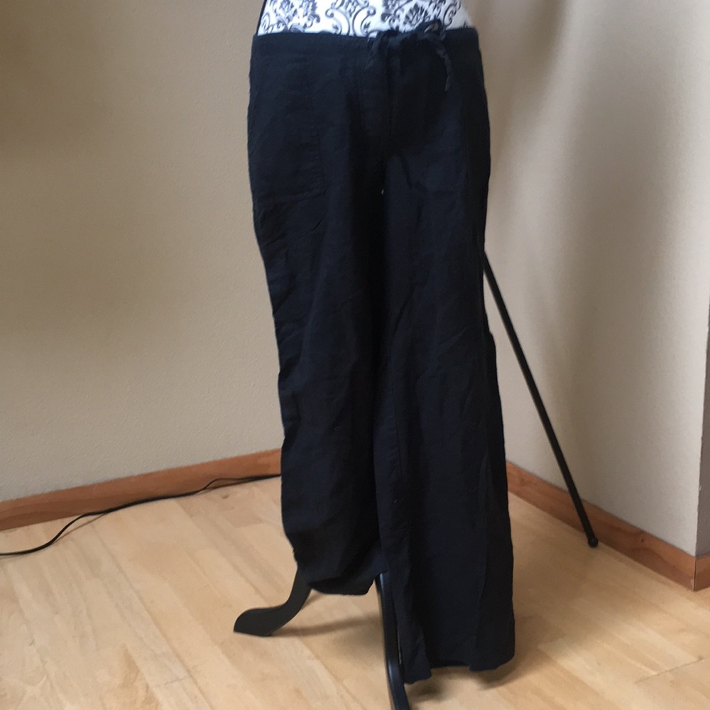 Black linen pants - Picture 1 of 4